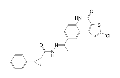 5-chloro-N-(4-{(1E)-N-[(2-phenylcyclopropyl)carbonyl]ethanehydrazonoyl}phenyl)-2-thiophenecarboxamide