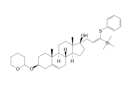 (3.beta.,17.beta.)-17-[3-(Phenylthio)-3-(trimethylsilyl)-2-propenyl]-3-[tetrahydro-2H-pyran-2-yl)oxy]androst-5-en-17-ol