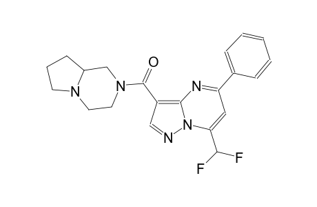 7-(difluoromethyl)-3-(hexahydropyrrolo[1,2-a]pyrazin-2(1H)-ylcarbonyl)-5-phenylpyrazolo[1,5-a]pyrimidine