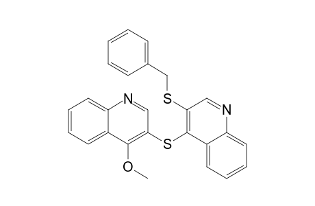 3-(benzylthio)-4-[(4-methoxy-3-quinolyl)thio]quinoline