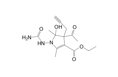 3-Acetyl-4-(ethoxycarbonyl)-1-(ureido)-3-propargyl-2,5-dimethyl-2,3-dihydropyrrol-2-ol