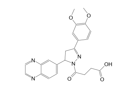 1H-pyrazole-1-butanoic acid, 3-(3,4-dimethoxyphenyl)-4,5-dihydro-gamma-oxo-5-(6-quinoxalinyl)-