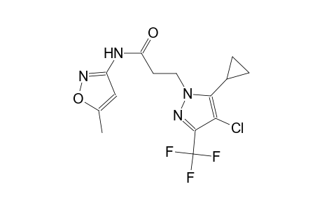 3-[4-chloro-5-cyclopropyl-3-(trifluoromethyl)-1H-pyrazol-1-yl]-N-(5-methyl-3-isoxazolyl)propanamide