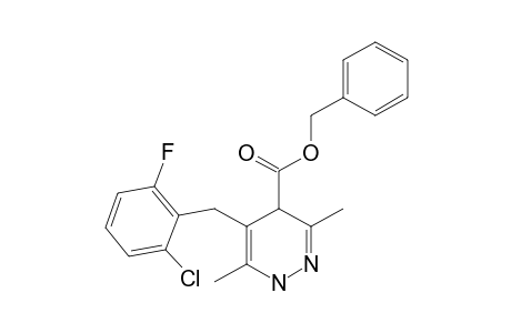 5-(2-chloro-6-fluoro-benzyl)-3,6-dimethyl-1,4-dihydropyridazine-4-carboxylic acid benzyl ester
