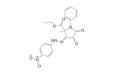 2-pyrrolidinecarboxylic acid, 2-methyl-3-[(4-nitrophenyl)hydrazono]-4,5-dioxo-1-phenyl-, ethyl ester, (3E)-