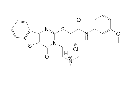 2-(2-{[2-(3-methoxyanilino)-2-oxoethyl]sulfanyl}-4-oxo[1]benzothieno[3,2-d]pyrimidin-3(4H)-yl)-N,N-dimethylethanaminium chloride