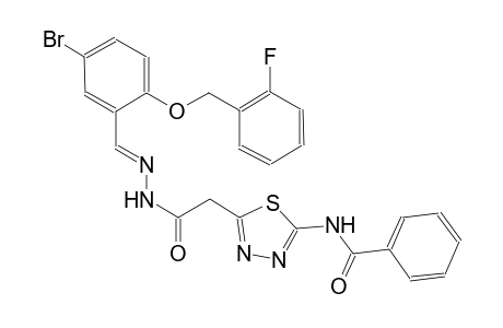 N-{5-[2-((2E)-2-{5-bromo-2-[(2-fluorobenzyl)oxy]benzylidene}hydrazino)-2-oxoethyl]-1,3,4-thiadiazol-2-yl}benzamide