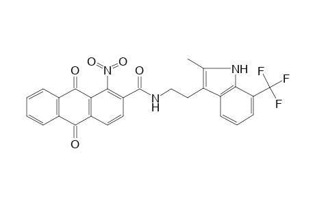 9,10-diketo-N-[2-[2-methyl-7-(trifluoromethyl)-1H-indol-3-yl]ethyl]-1-nitro-anthracene-2-carboxamide