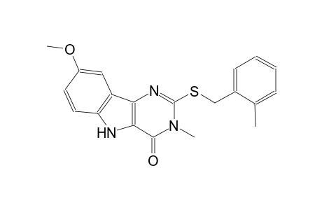 4H-pyrimido[5,4-b]indol-4-one, 3,5-dihydro-8-methoxy-3-methyl-2-[[(2-methylphenyl)methyl]thio]-