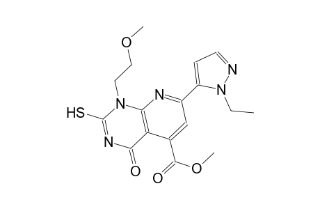 pyrido[2,3-d]pyrimidine-5-carboxylic acid, 7-(1-ethyl-1H-pyrazol-5-yl)-1,4-dihydro-2-mercapto-1-(2-methoxyethyl)-4-oxo-, methyl ester