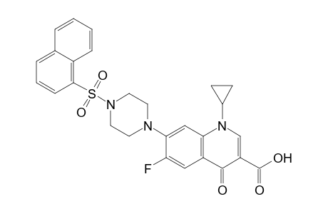 1-Cyclopropyl-6-fluoro-7-(4-(naphthalen-1-ylsulfonyl)piperazin-1-yl)-4-oxo-1,4-dihydroquinoline-3-carboxylic acid