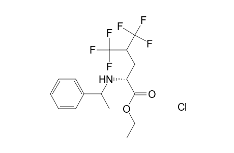 Ethyl (2S)-5,5,5-trifluoro-2-{[(2R)-1-phenylethyl]amino}-4-(trifluoromethyl)pentanoate (hydrochloride)