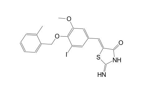 (5Z)-2-imino-5-{3-iodo-5-methoxy-4-[(2-methylbenzyl)oxy]benzylidene}-1,3-thiazolidin-4-one