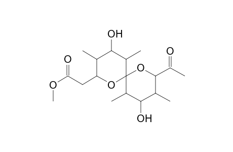 1,7-Dioxaspiro[5.5]undecane-2-acetic acid, 8-acetyl-4,10-dihydroxy-3,5,9,11-tetramethyl-, methyl ester