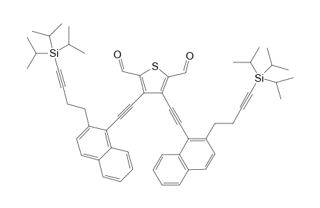 3,4-Bis[(2-{4-[tris(1-methylethyl)silyl]but-3-yn-1-yl}naphthalen-1-yl)ethynyl]thiophene-2,5-dicarbaldehyde