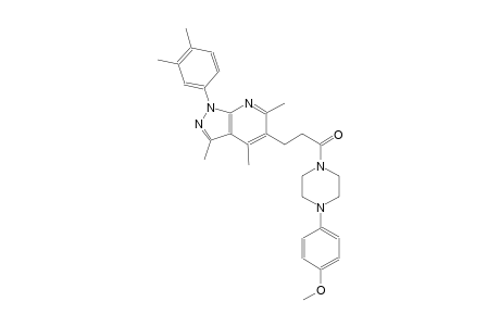 1H-pyrazolo[3,4-b]pyridine, 1-(3,4-dimethylphenyl)-5-[3-[4-(4-methoxyphenyl)-1-piperazinyl]-3-oxopropyl]-3,4,6-trimethyl-
