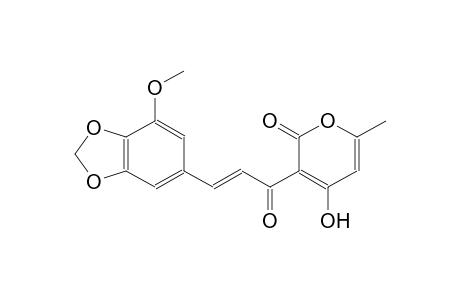 2H-pyran-2-one, 4-hydroxy-3-[(2E)-3-(7-methoxy-1,3-benzodioxol-5-yl)-1-oxo-2-propenyl]-6-methyl-