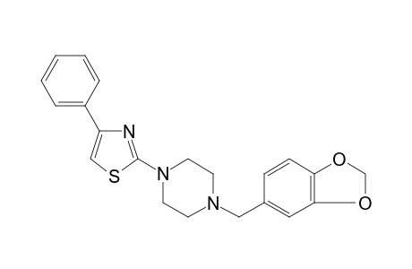 1-(1,3-Benzodioxol-5-ylmethyl)-4-(4-phenyl-1,3-thiazol-2-yl)piperazine