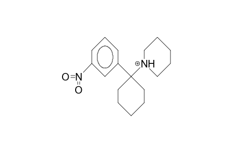 1-(3-Nitro-phenyl)-1-piperidinyl-cyclohexane cation