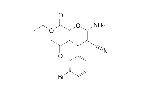 ethyl 3-acetyl-6-amino-4-(3-bromophenyl)-5-cyano-4H-pyran-2-carboxylate