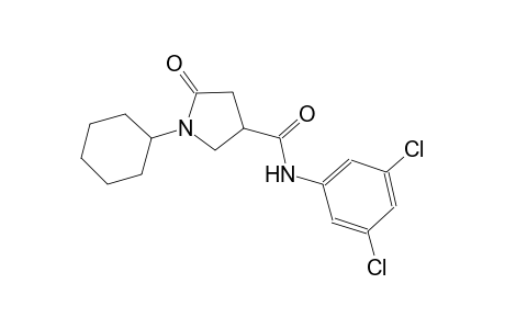 1-Cyclohexyl-N-(3,5-dichlorophenyl)-5-oxo-3-pyrrolidinecarboxamide
