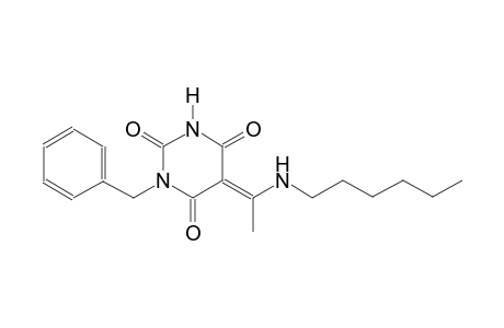 (5E)-1-benzyl-5-[1-(hexylamino)ethylidene]-2,4,6(1H,3H,5H)-pyrimidinetrione