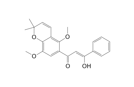 7-Hydroxy-2',5'-dimethoxy-[6",6"-dimethylpyrano(2",3":4',3')]chalcone