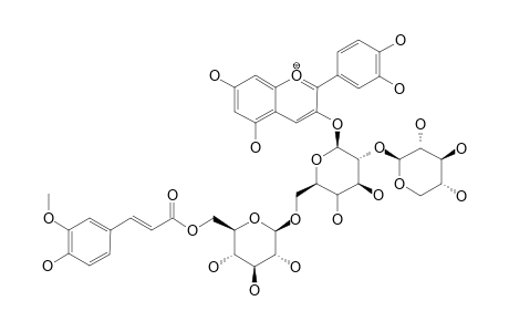 CYANIDIN-3-O-(6-O-(6-O-(E)-FERULOYL-BETA-D-GLUCOPYRANOSYL)-2-O-BETA-D-XYLOPYRANOSYL-BETA-D-GLUCOPYRANOSIDE)