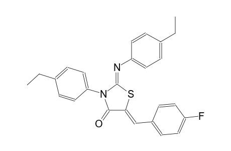 (2Z,5Z)-3-(4-ethylphenyl)-2-[(4-ethylphenyl)imino]-5-(4-fluorobenzylidene)-1,3-thiazolidin-4-one