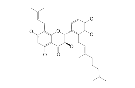 MACARECURVATIN-B;8-ISOPRENYL-2'-GERANYLTAXIFOLIN