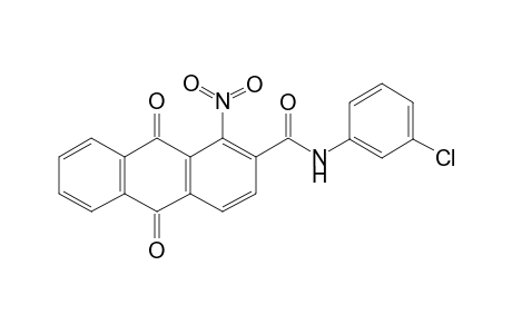 N-(3-chlorophenyl)-1-nitro-9,10-bis(oxidanylidene)anthracene-2-carboxamide