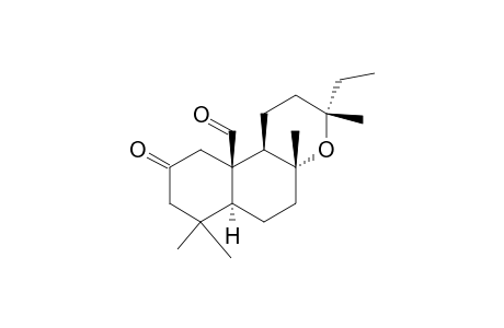 8.alpha.,13-epoxy-2-oxolabdano-20-al