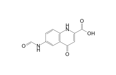 6-Formamido-1,4-dihydro-4-oxo-2-quinolinecarboxylic acid