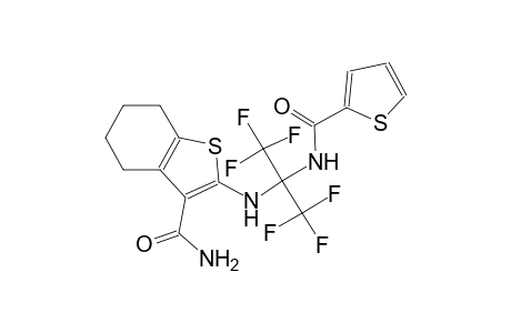 2-([2,2,2-Trifluoro-1-[(2-thienylcarbonyl)amino]-1-(trifluoromethyl)ethyl]amino)-4,5,6,7-tetrahydro-1-benzothiophene-3-carboxamide