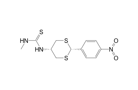 Thiourea, N-methyl-N'-[2-(4-nitrophenyl)-1,3-dithian-5-yl]-, trans-