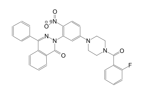 2-{5-[4-(2-fluorobenzoyl)-1-piperazinyl]-2-nitrophenyl}-4-phenyl-1(2H)-phthalazinone