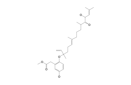 NAHOCOL-A;METHYL-5-HYDROXY-2-(O)-[13'-HYDROXY-12'-OXO-3',7',11',15'-TETRAMETHYL-1',6'(E),14-HEXADECATRIEN-3'-YL]-PHENYLACETATE