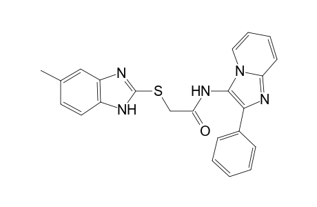 2-[(5-methyl-1H-benzimidazol-2-yl)sulfanyl]-N-(2-phenylimidazo[1,2-a]pyridin-3-yl)acetamide