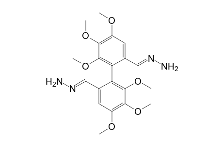(1E)-2-[6-[(E)-hydrazinylidenemethyl]-2,3,4-trimethoxy-phenyl]-3,4,5-trimethoxy-benzaldehyde hydrazone