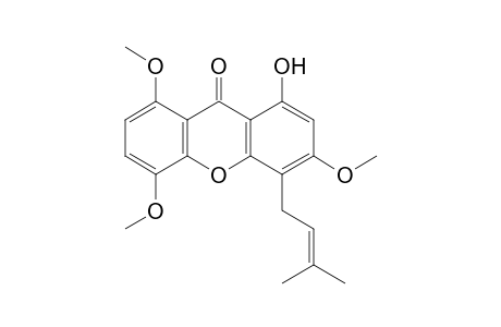 1-Hydroxy-3,5,8-trimethoxy-4-(3'-methyl-but-2'-enyl)-xanthone