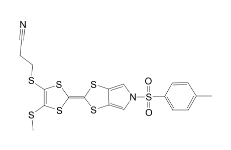 2-[4-(2-Cyanoethylthio)-5-methylthio-1,3-thiole-2-ylidene]-N-tosyl-[1,3]-dithiolo[4,5-c]pyrrole