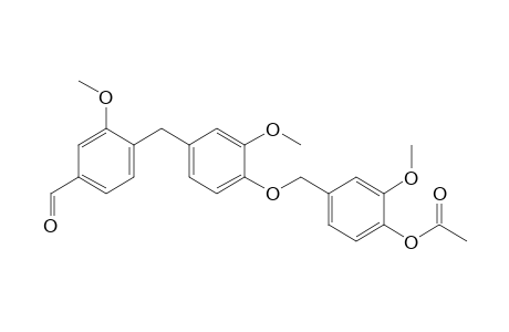 Benzaldehyde, 4-[[4-[[4-(acetyloxy)-3-methoxyphenyl]methoxy]-3-methoxyphenyl]methyl]-3-methoxy-