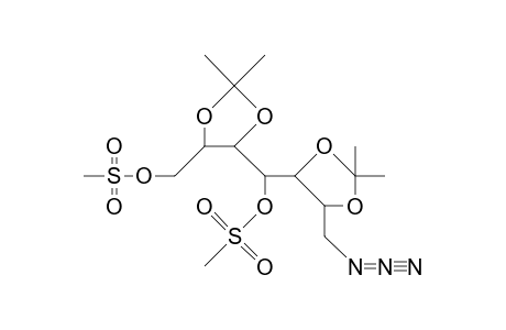 7-Azido-7-deoxy-2,3:5,6-di-O-isopropylidene-1,4-di-O-methanesulfonyl-D-glycero-D-talo-heptitol