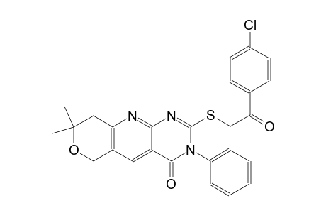 2-{[2-(4-chlorophenyl)-2-oxoethyl]sulfanyl}-8,8-dimethyl-3-phenyl-3,6,8,9-tetrahydro-4H-pyrano[3',4':5,6]pyrido[2,3-d]pyrimidin-4-one