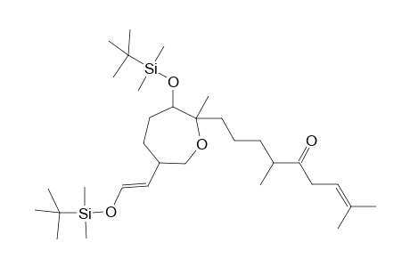 (6E)*2SR,3RS)-3-t-butyldimethylsiloxy-(2-t-butyldimethylsiloxyethylidene)-2-(4,8-dimethyl-5-oxo-non-7-enyl)-2-methyloxepane