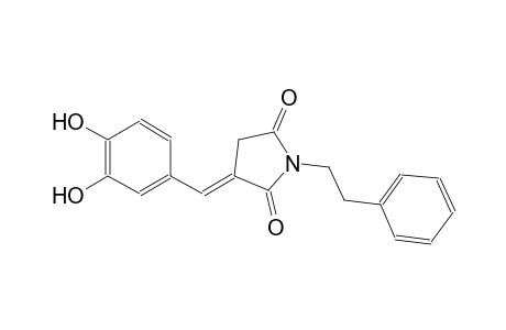 2,5-pyrrolidinedione, 3-[(3,4-dihydroxyphenyl)methylene]-1-(2-phenylethyl)-, (3E)-