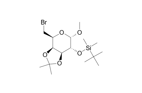 .alpha.-D-Galactopyranoside, methyl 6-bromo-6-deoxy-2-O-[(1,1-dimethylethyl)dimethylsilyl]-3,4-O-(1-methylethylidene)-