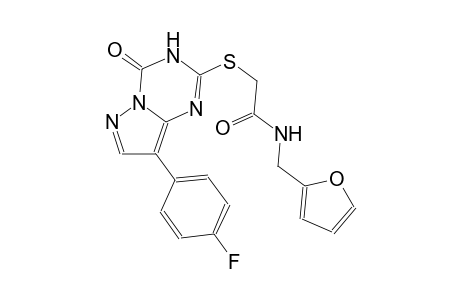 acetamide, 2-[[8-(4-fluorophenyl)-3,4-dihydro-4-oxopyrazolo[1,5-a][1,3,5]triazin-2-yl]thio]-N-(2-furanylmethyl)-