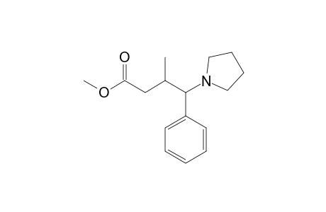 Methyl 3-methyl-4-phenyl-4-(pyrrolidin-1'-yl)butanoate