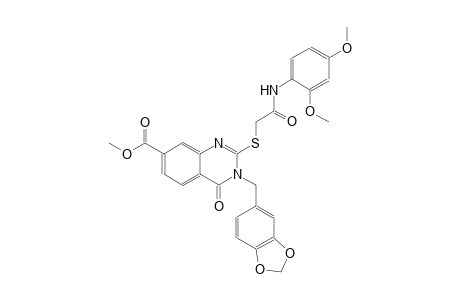 7-quinazolinecarboxylic acid, 3-(1,3-benzodioxol-5-ylmethyl)-2-[[2-[(2,4-dimethoxyphenyl)amino]-2-oxoethyl]thio]-3,4-dihydro-4-oxo-, methyl ester